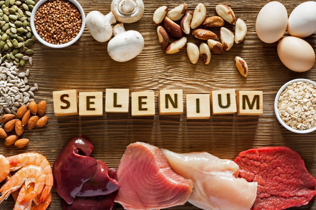 Eating foods high in Selenium such as brazil nuts, tuna, shrimps, beef, liver, mushrooms, pumpkin seeds, sunflower seeds, buckwheat, oatmeal, almonds, and eggs could contribute to healthy hair growth.