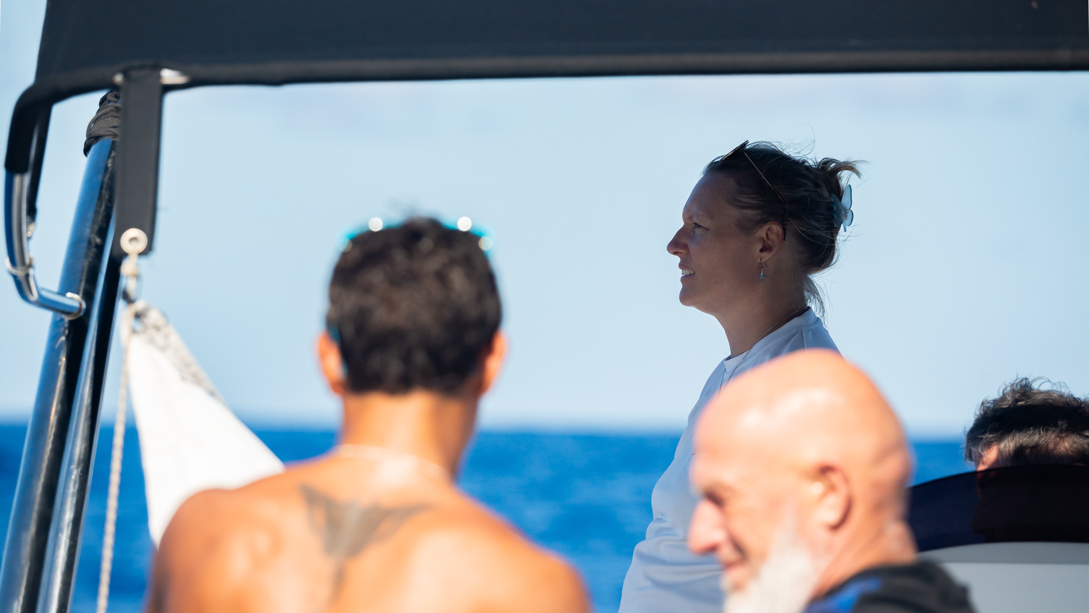 Lana, from MMCO surveying sperm whales