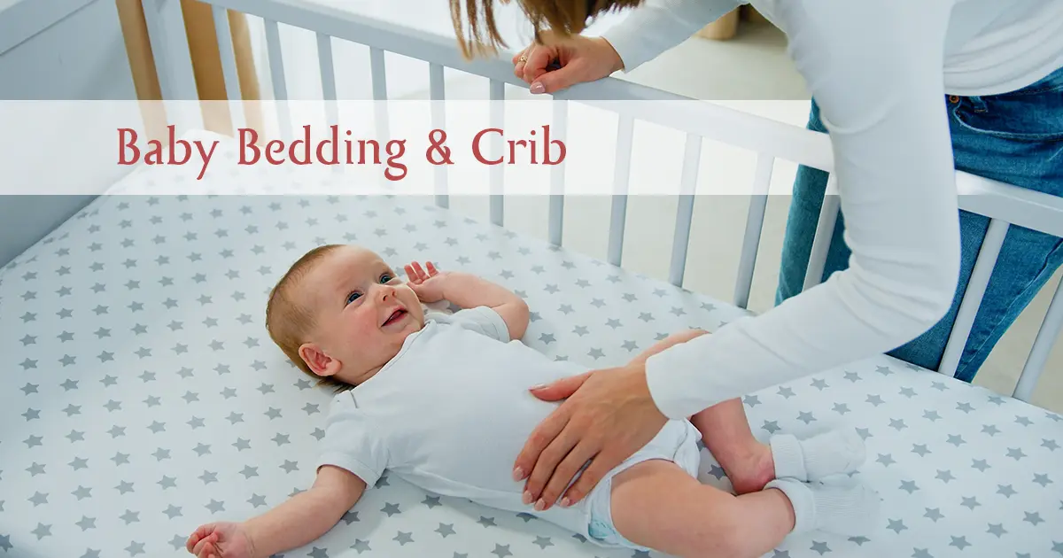 A baby in a crib