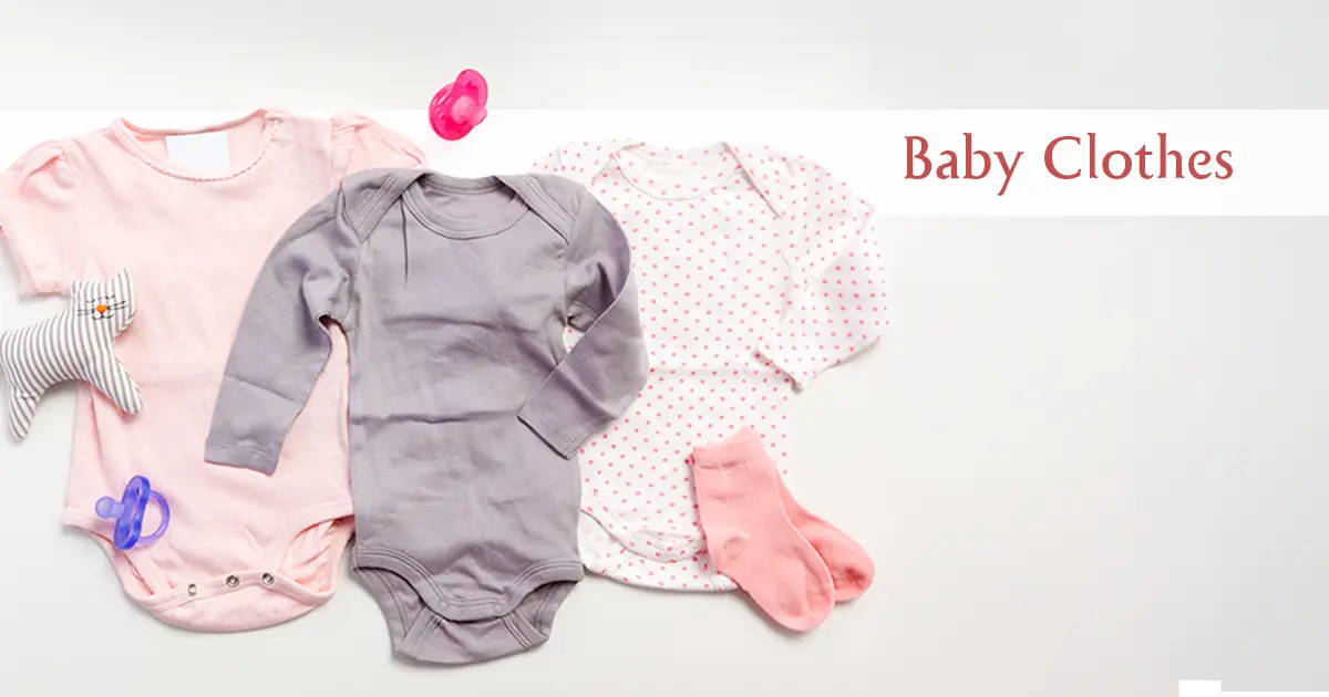 Three baby cloths are there with white background and in the image Baby cloth test is written.