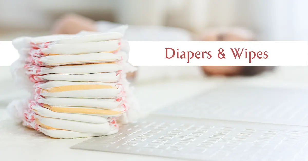 In that image there are multiple Diaper wipers present.