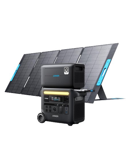 Anker F2600 Portable Power Station + Expansion Battery + 400W Solar Panel