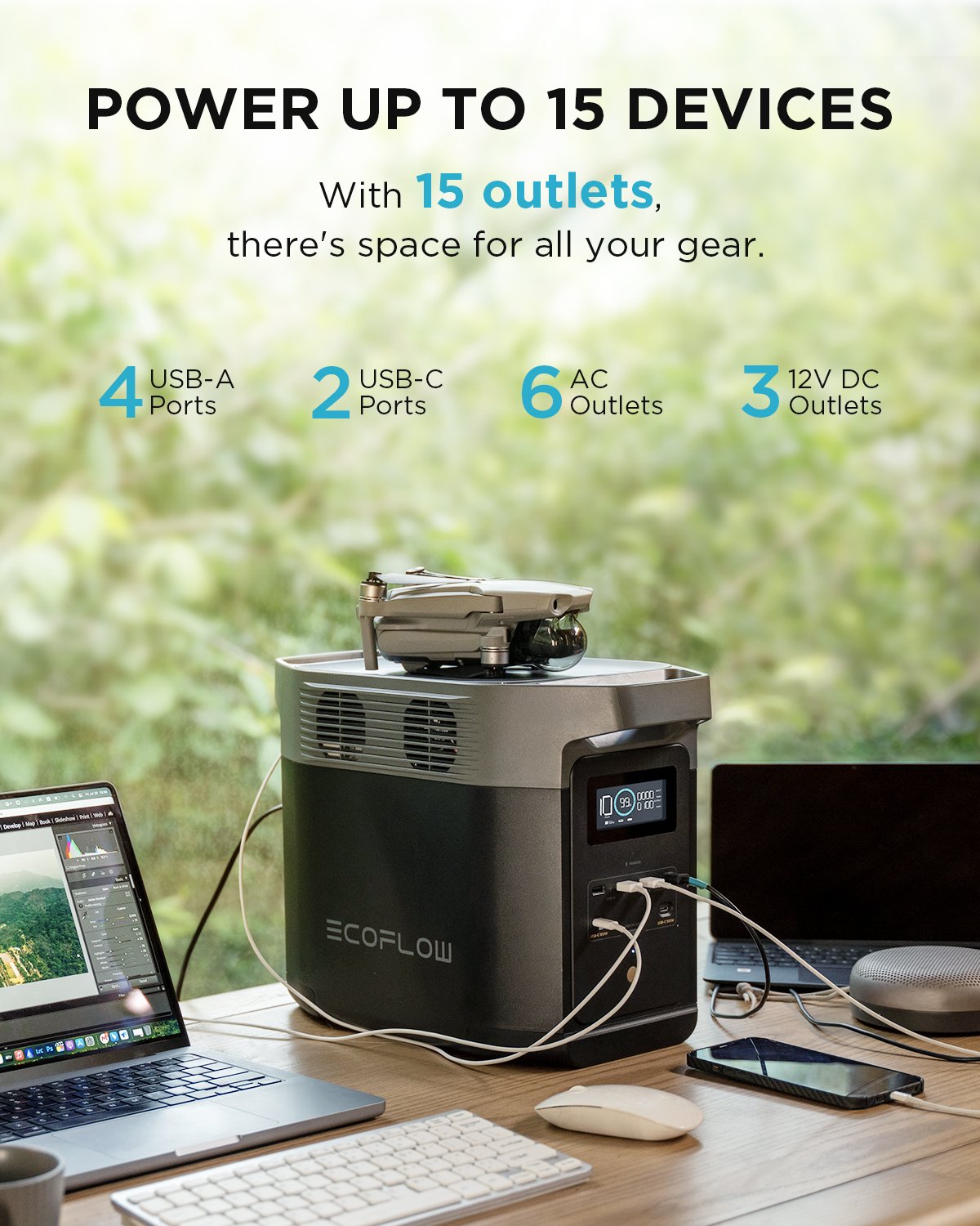 EcoFlow Delta 2 Portable Power Station Power up to 15 Devices