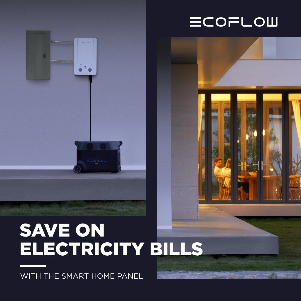 EcoFlow Delta Pro Power Station + Smart Home Panel Installed in Garage