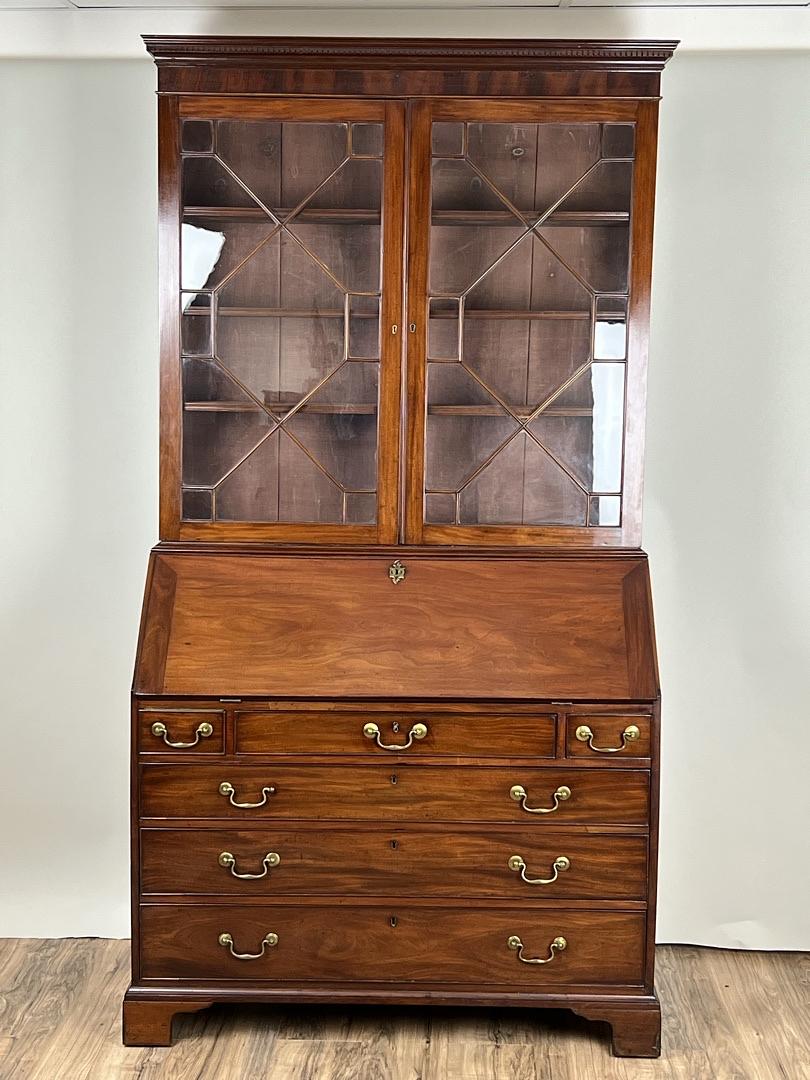 Antique George III Secretary with Bookcase c. Late 18th Century