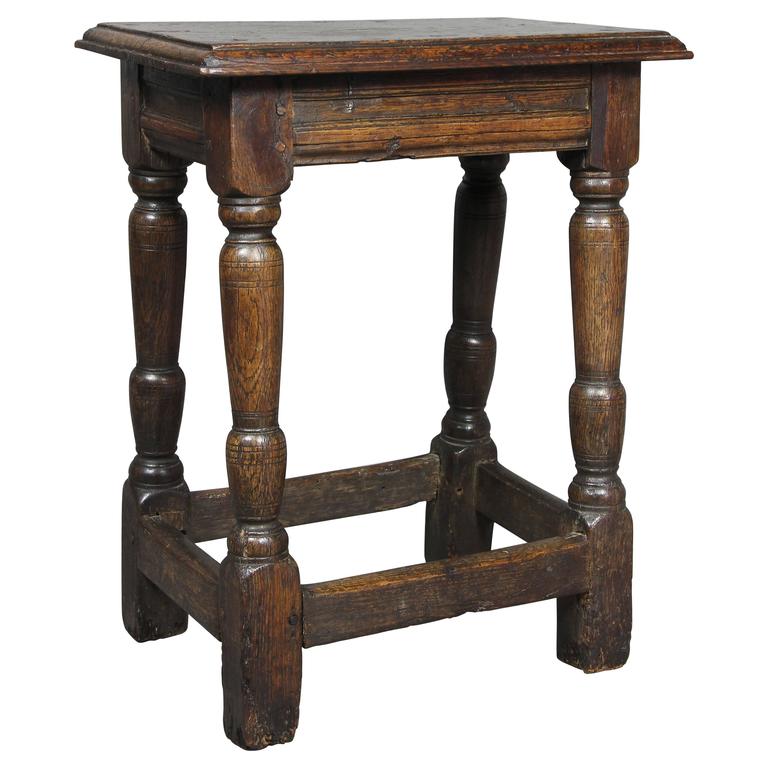 Jacobean Oak Joint Stool at 1stDibs | jacobean stool