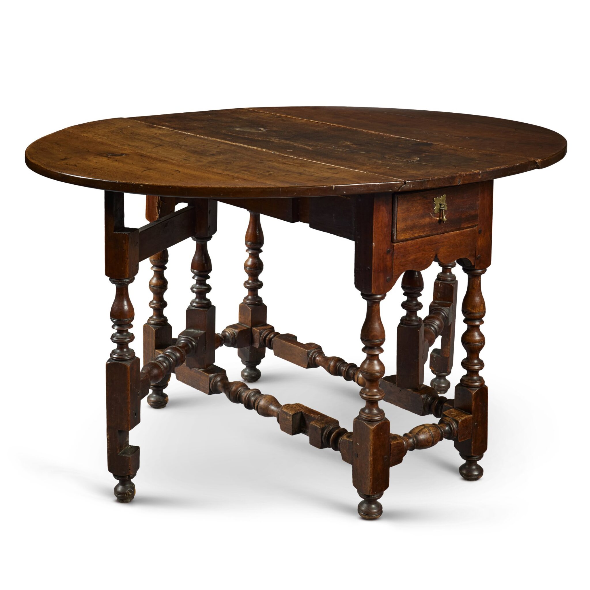 A Fine William and Mary Diminutive Walnut Gateleg Table ...