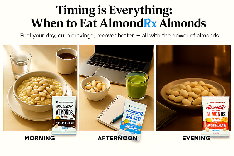 Almonds aid in muscle recovery and promote restful sleep when consumed in the evening