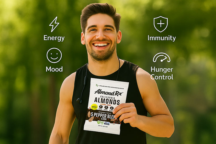 Healthy snacking with AlmondRx for better energy and wellbeing
