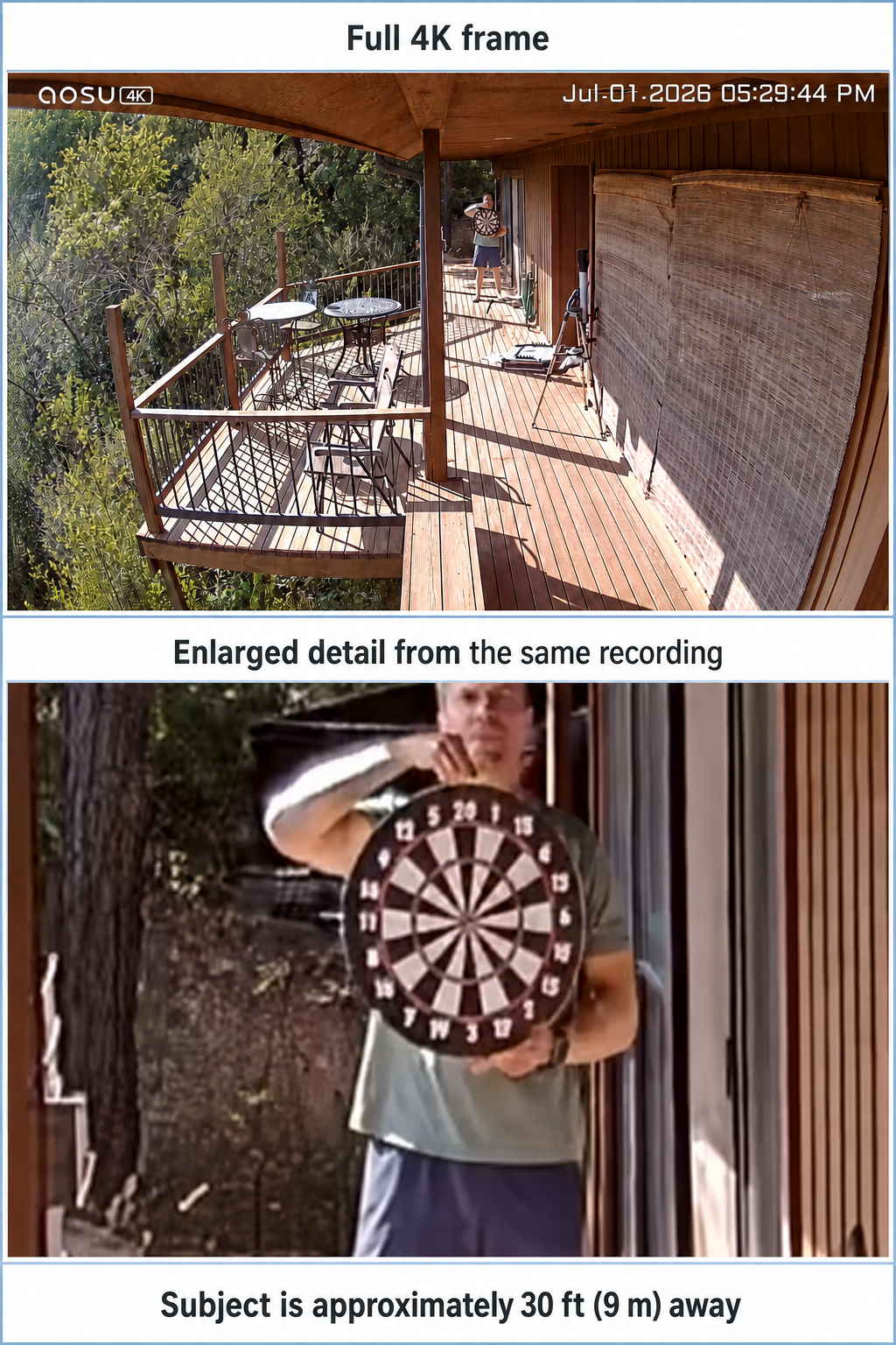 real aosu solarcam D1 max 4k footage and zoom