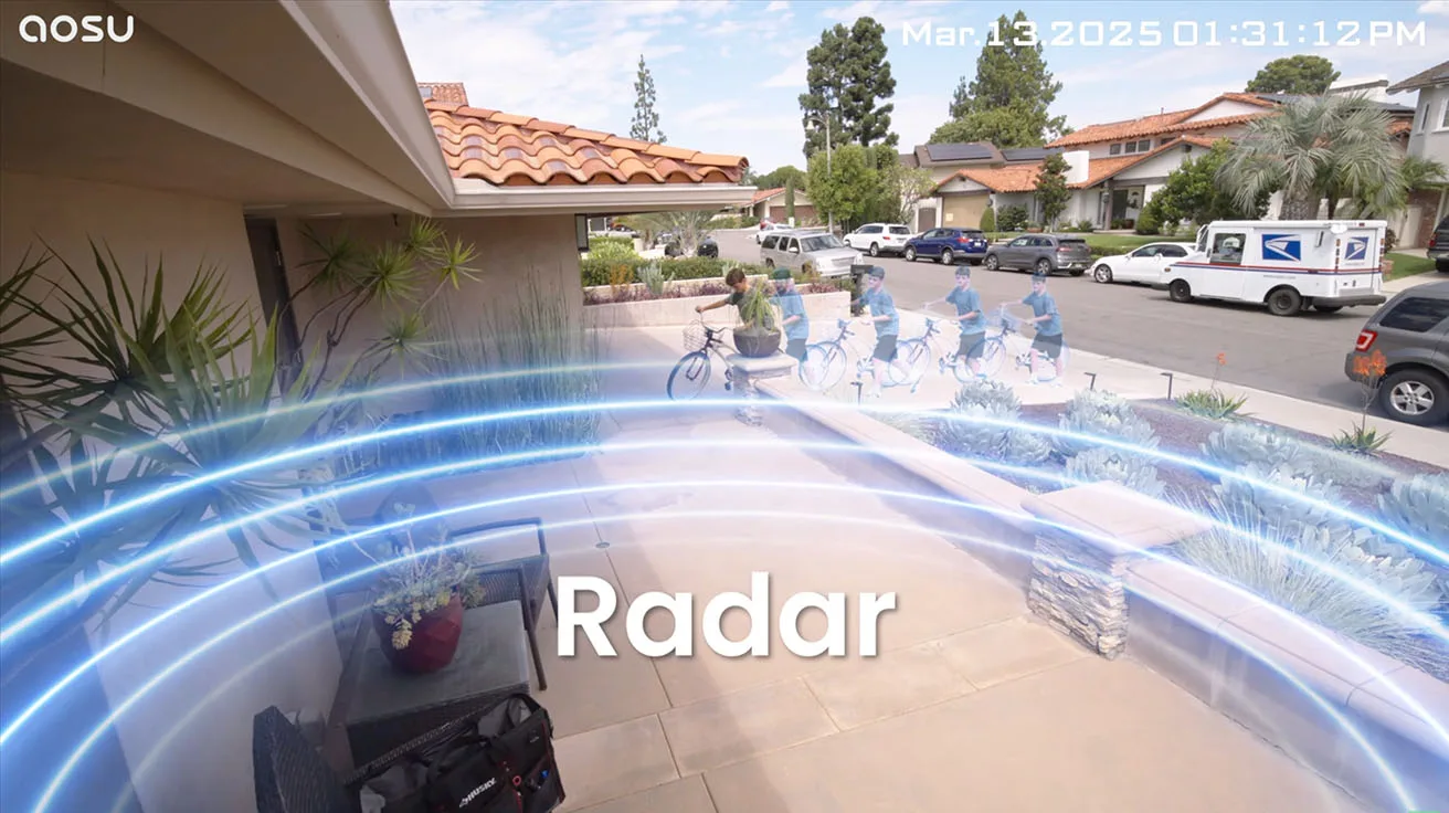 radar sensor on driveway view visualization