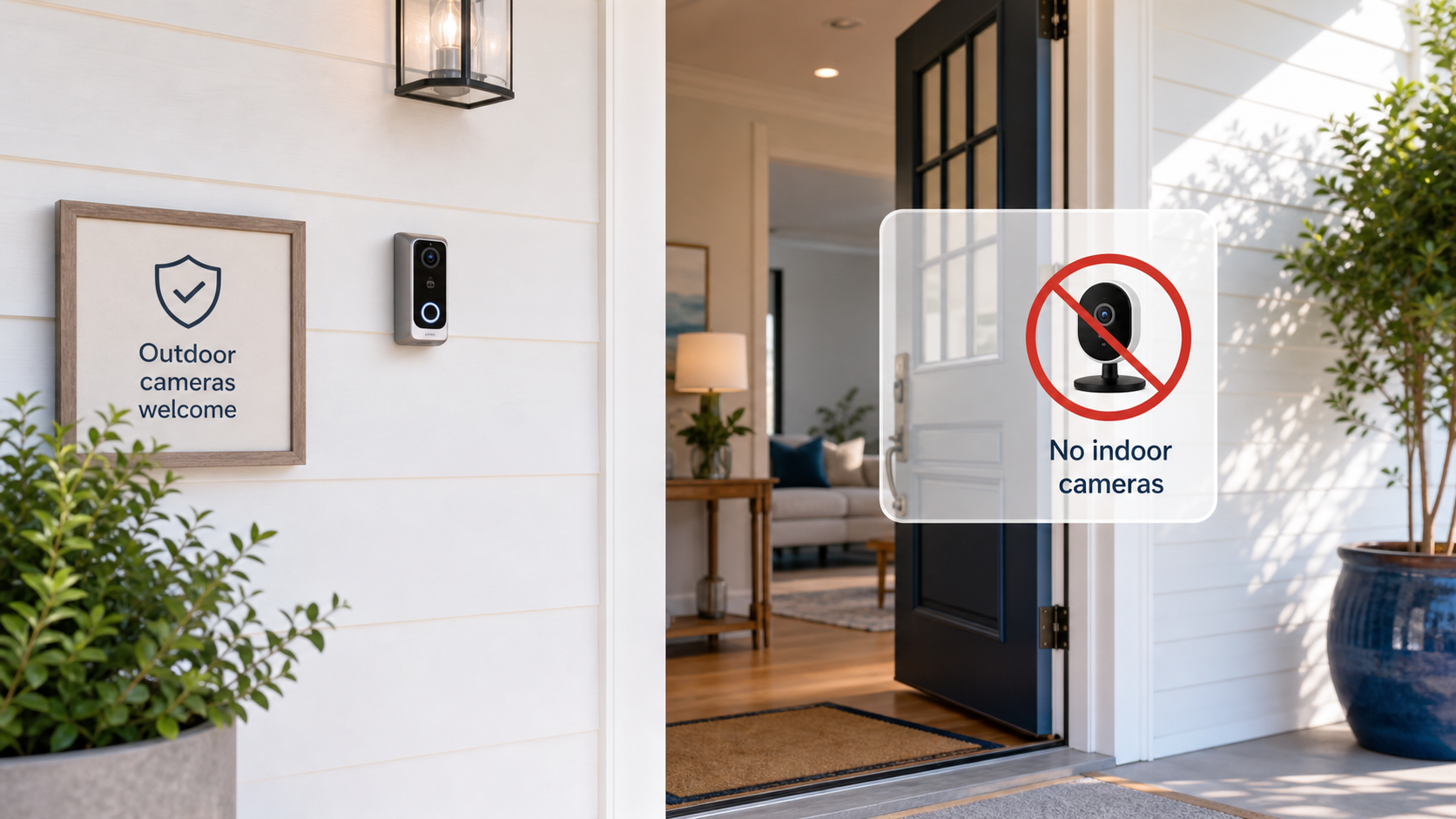 image showing where airbnbs are allowed to have security cameras