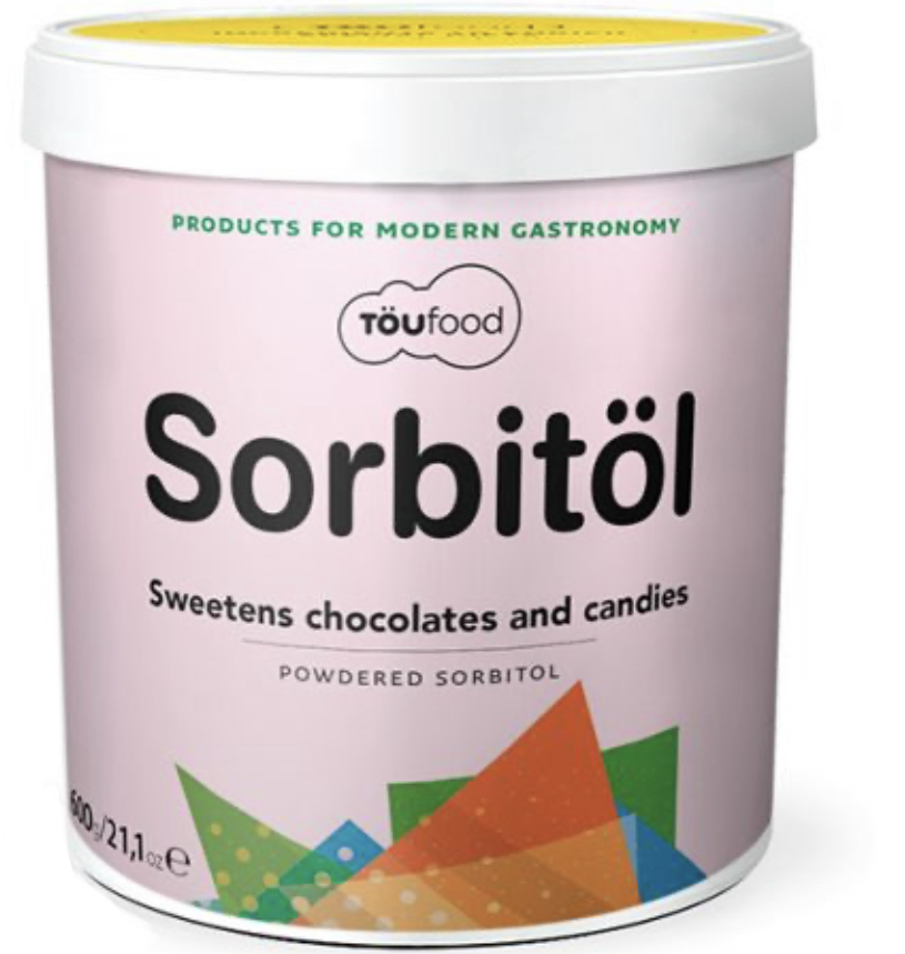 Bote de sorbitol en polvo