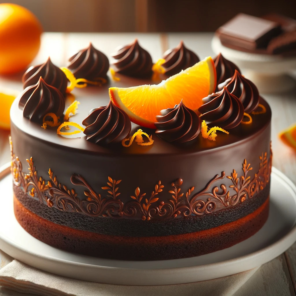 Pastel de Chocolate y Naranja