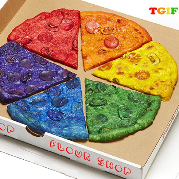 rainbow pizza