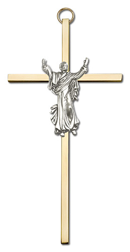 Risen Christ Wall Crucifix 6"