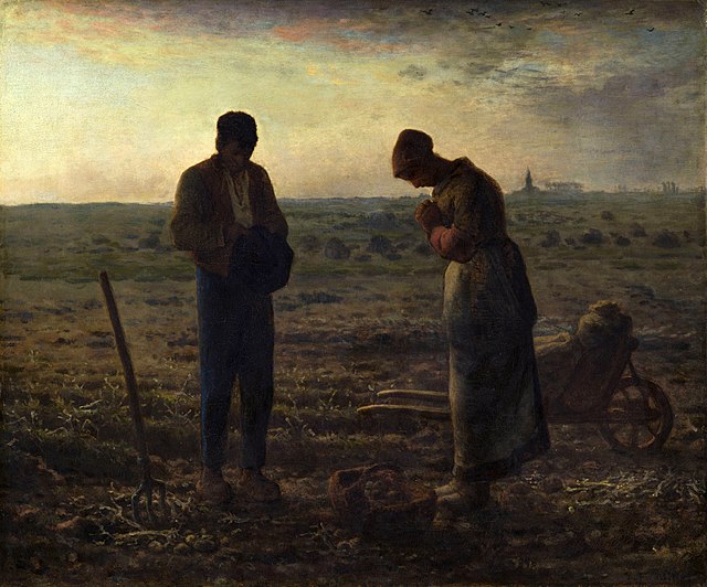 Farmer and wife praying