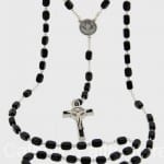 Men's St. Benedict Black Wood Rosary