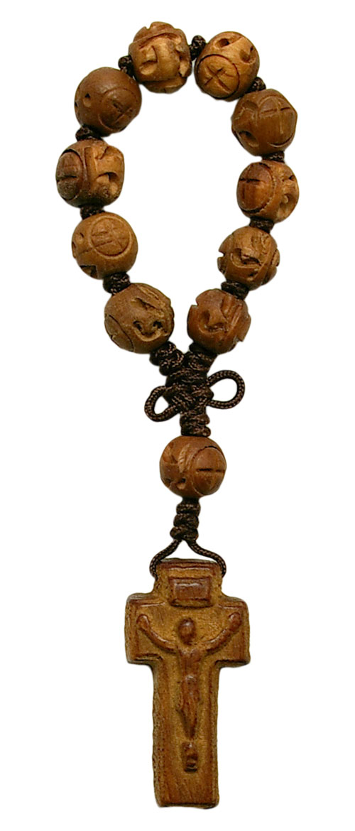 Hand-carved Jujube Wood 1 Decade Rosary