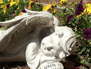 Angel Statue in Prayer Garden