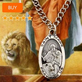 Oval St. Mark Medal with Prayer Card
