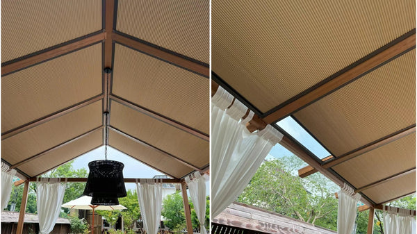 Sun-blocking honeycomb shades