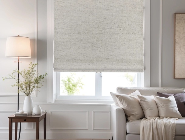 flat roman shades