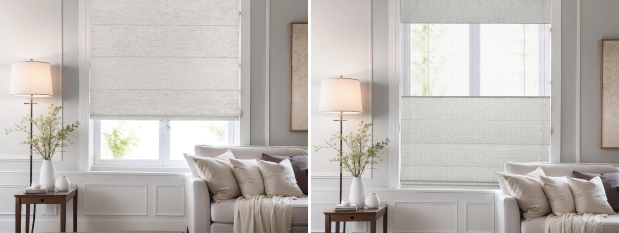 top down roman shades