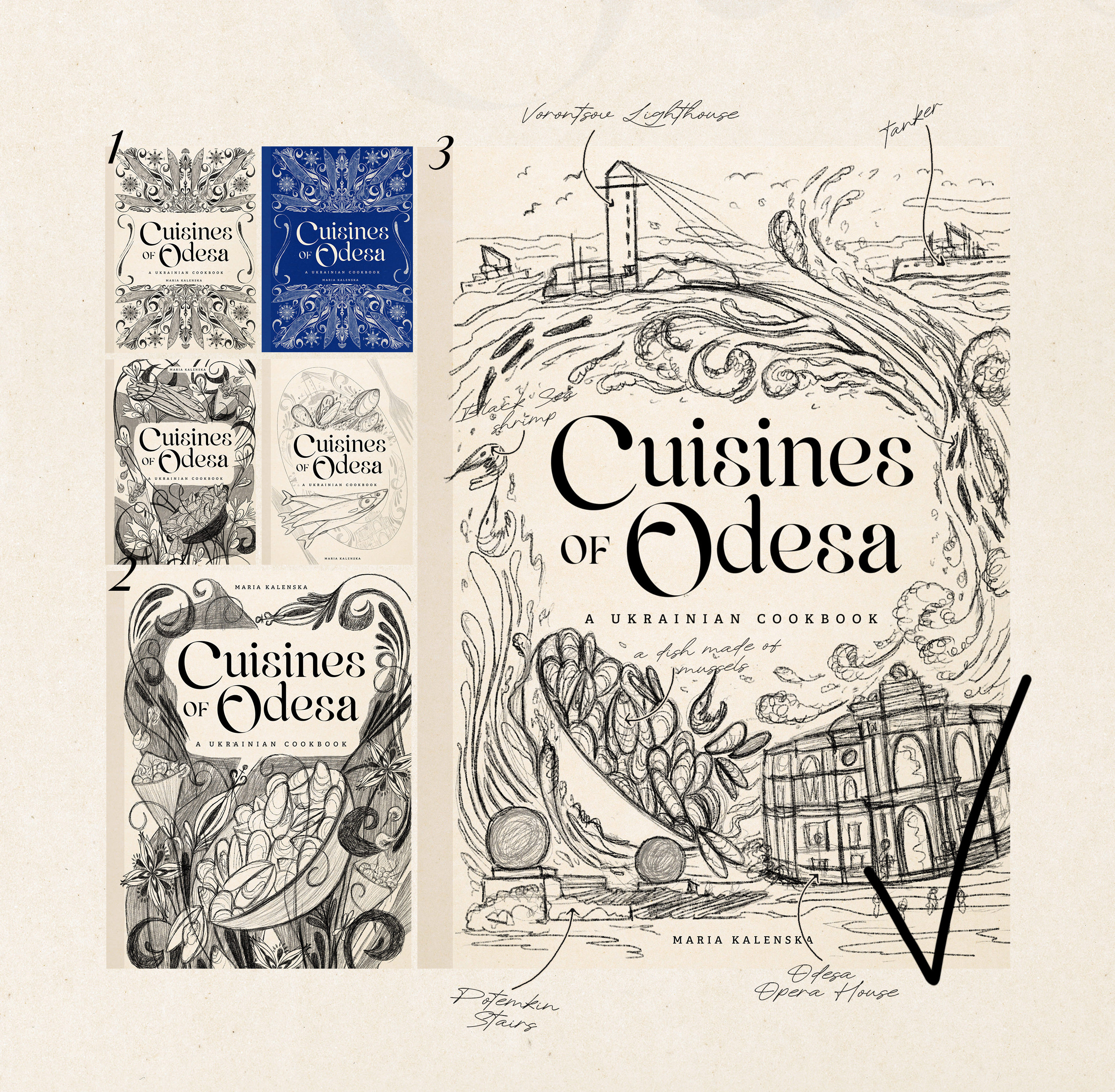 sketching cookbook sea food process art