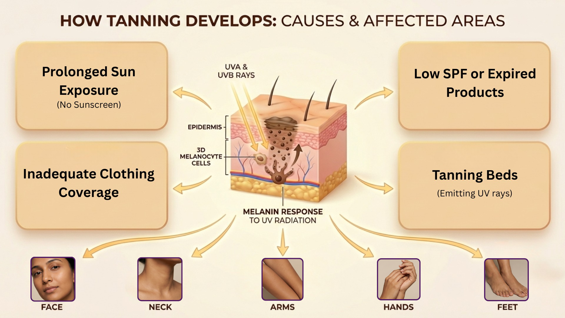Tan Skin Examples Complete Guide to How to Remove Tan Instantly - Dr.Rashel