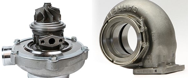 Newly designed Garrett GTX Gen II high-flow compressor housing optimized for upgraded wheel geometry