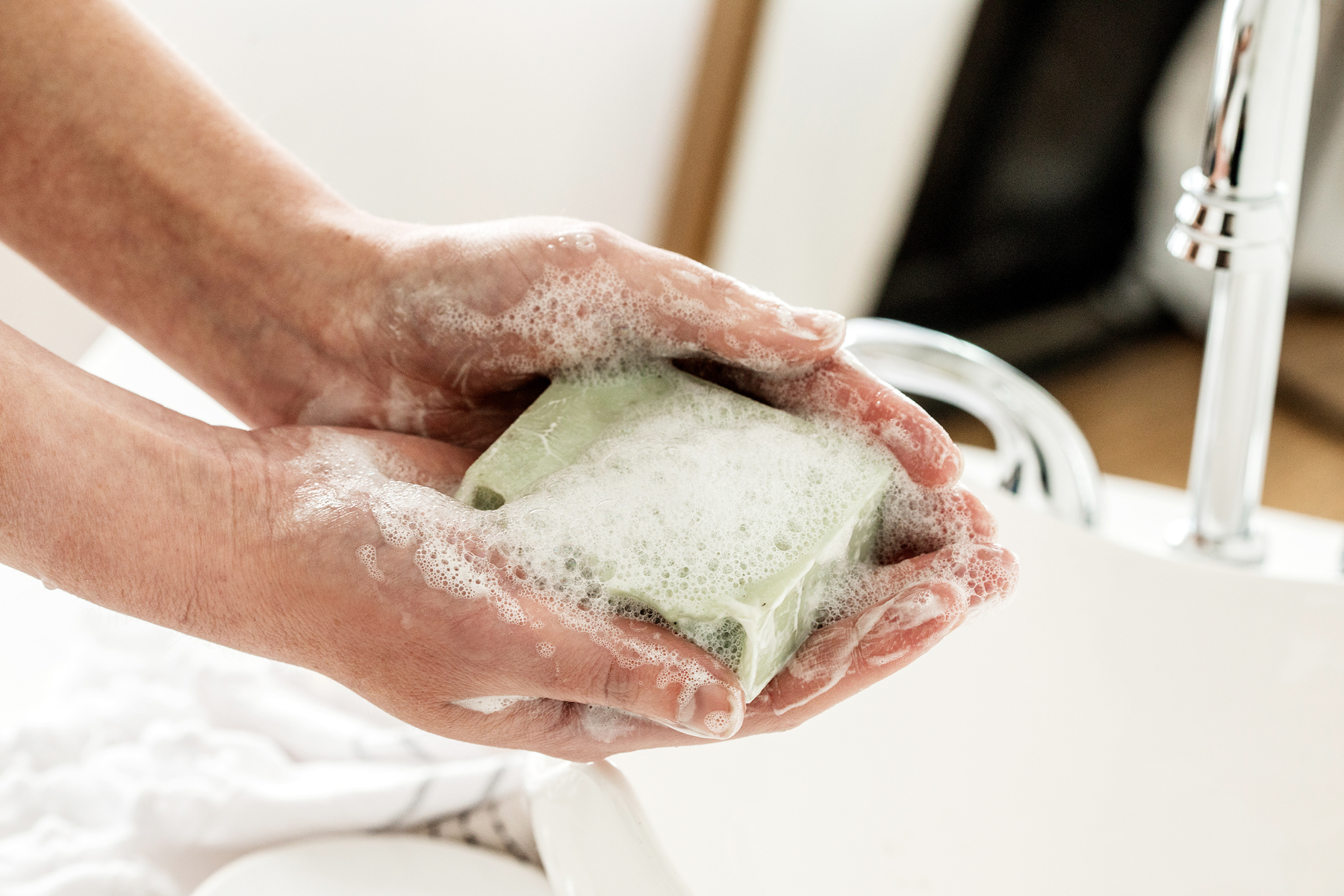 soap bar lather