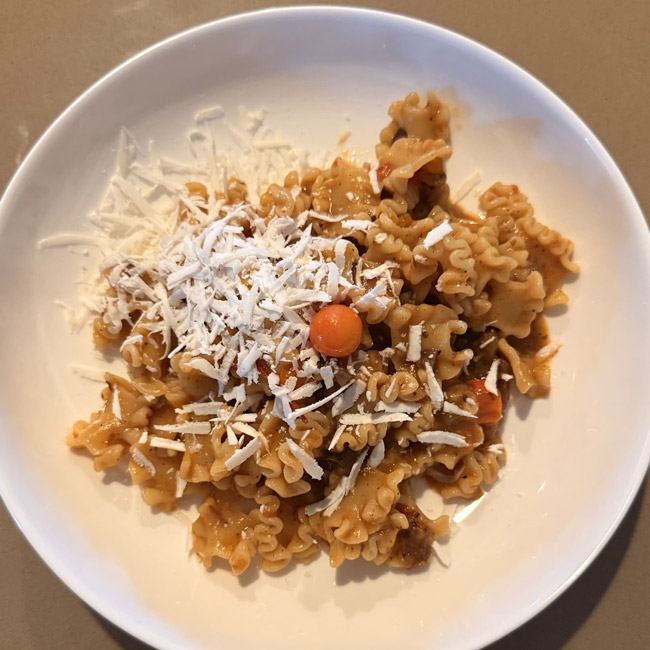 Summer Short Ribs pasta