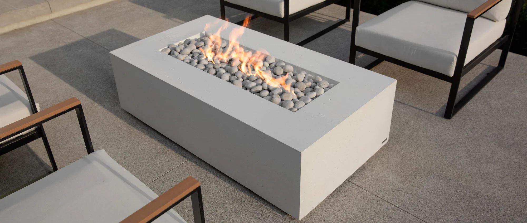 HPC Fire Sonoma lightweight concrete gas fire pit