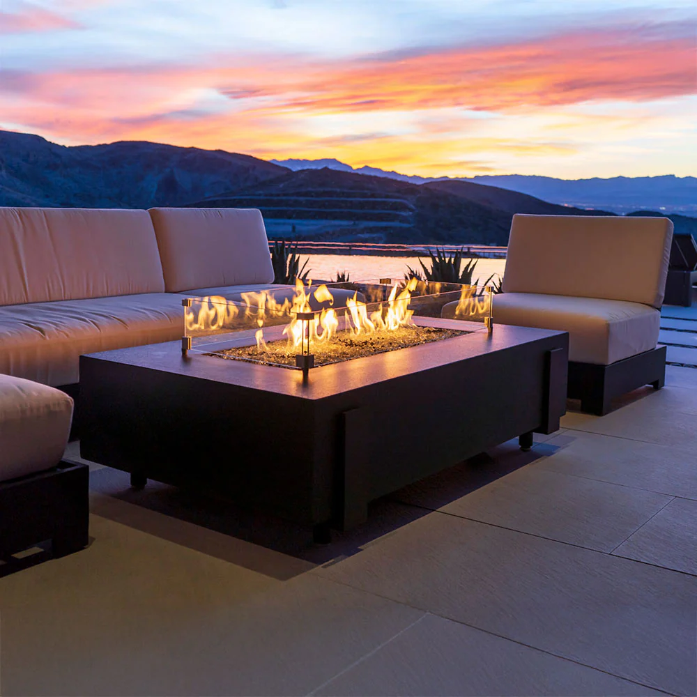 American Fyre Designs Iron Saddle 60 inch gas fire pit