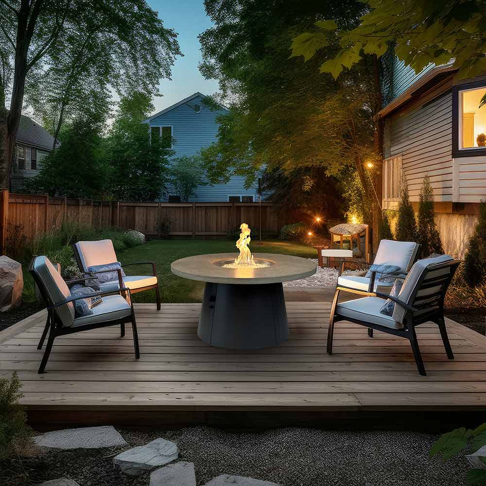 Cirvalo Round Gas Fire Table by The Outdoor GreatRoom Company