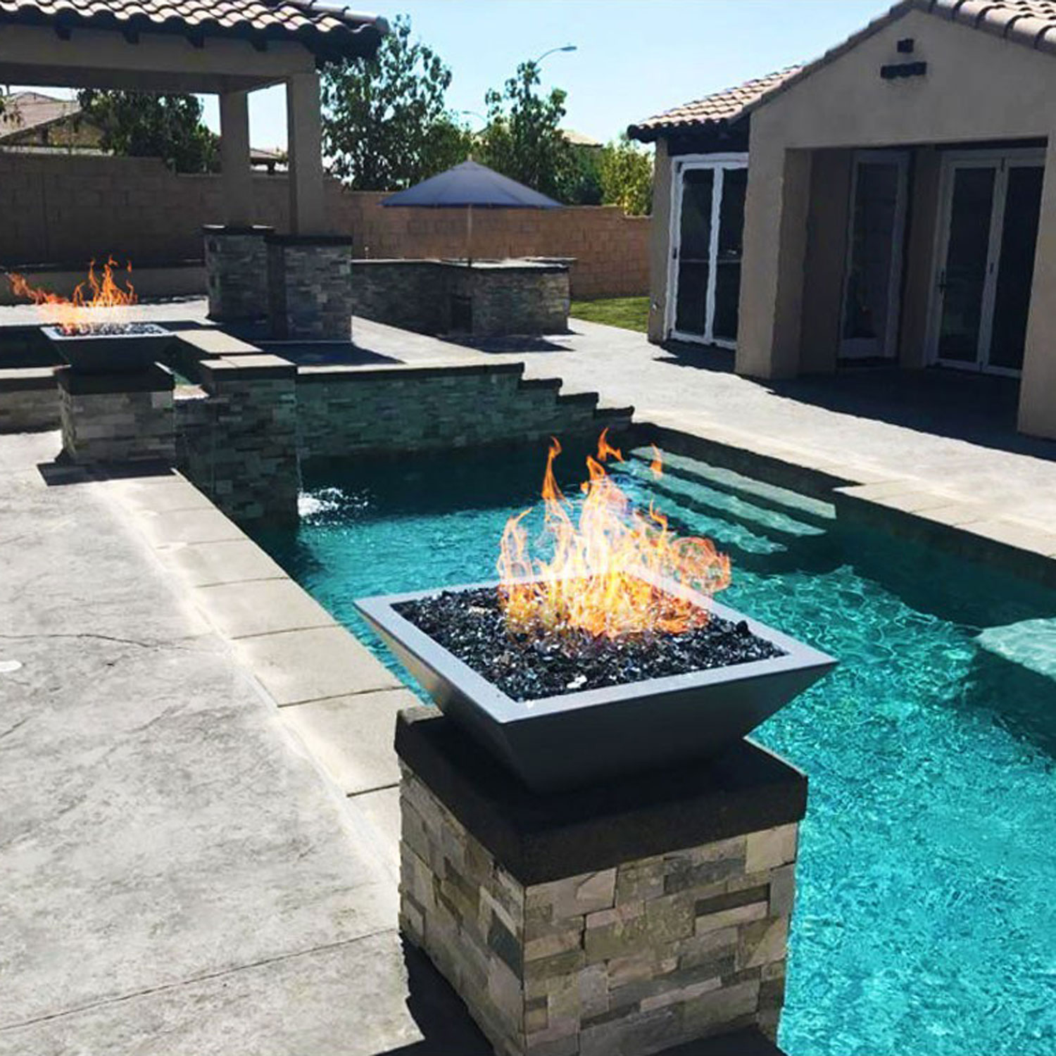 The Outdoor Plus fire bowl installation