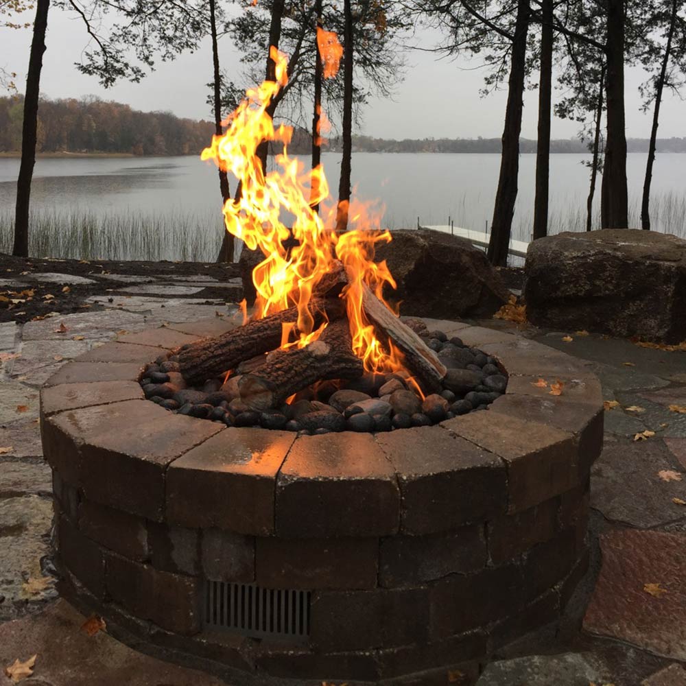 HPC Fire Electronic Ignition Fire Pit Kit with a penta burner
