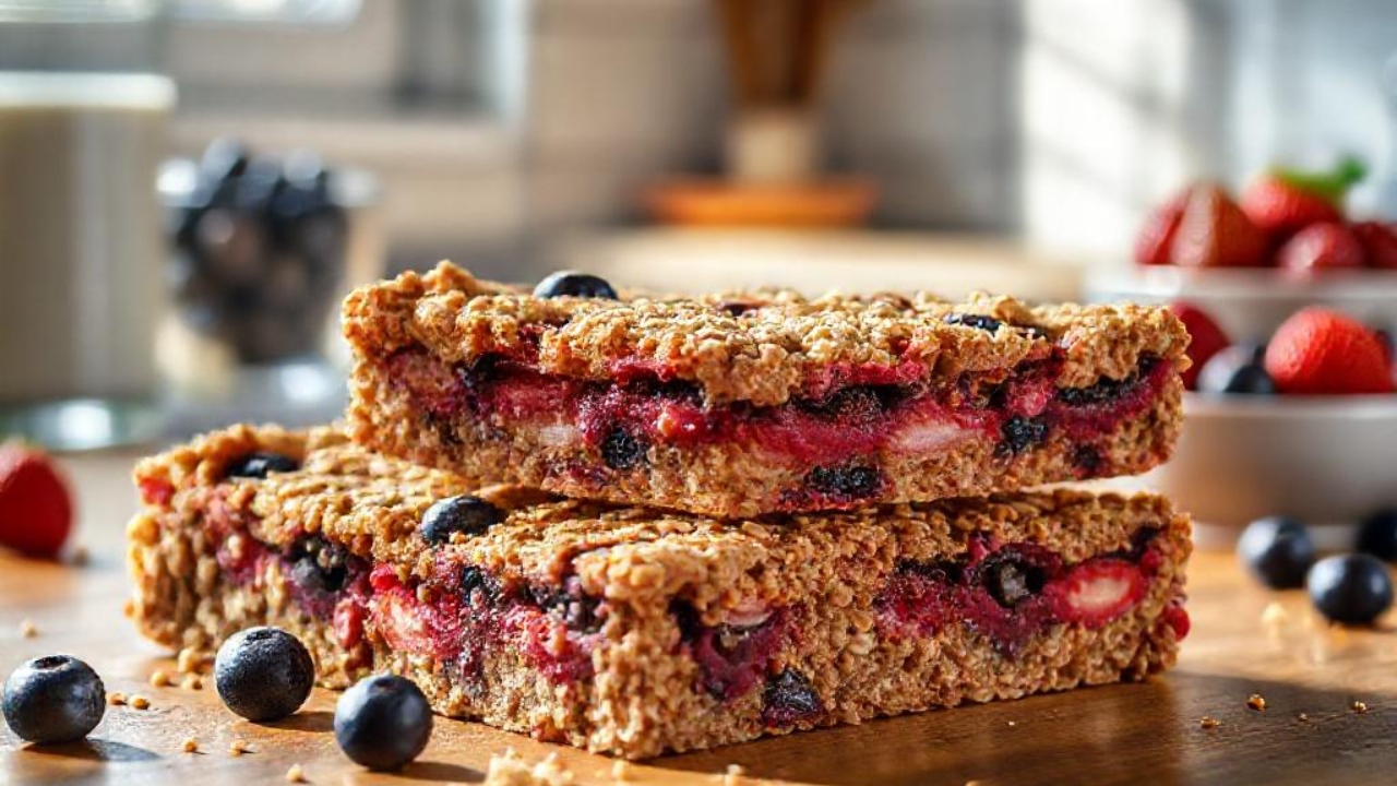 Air-Fried Berry Oatmeal Bars