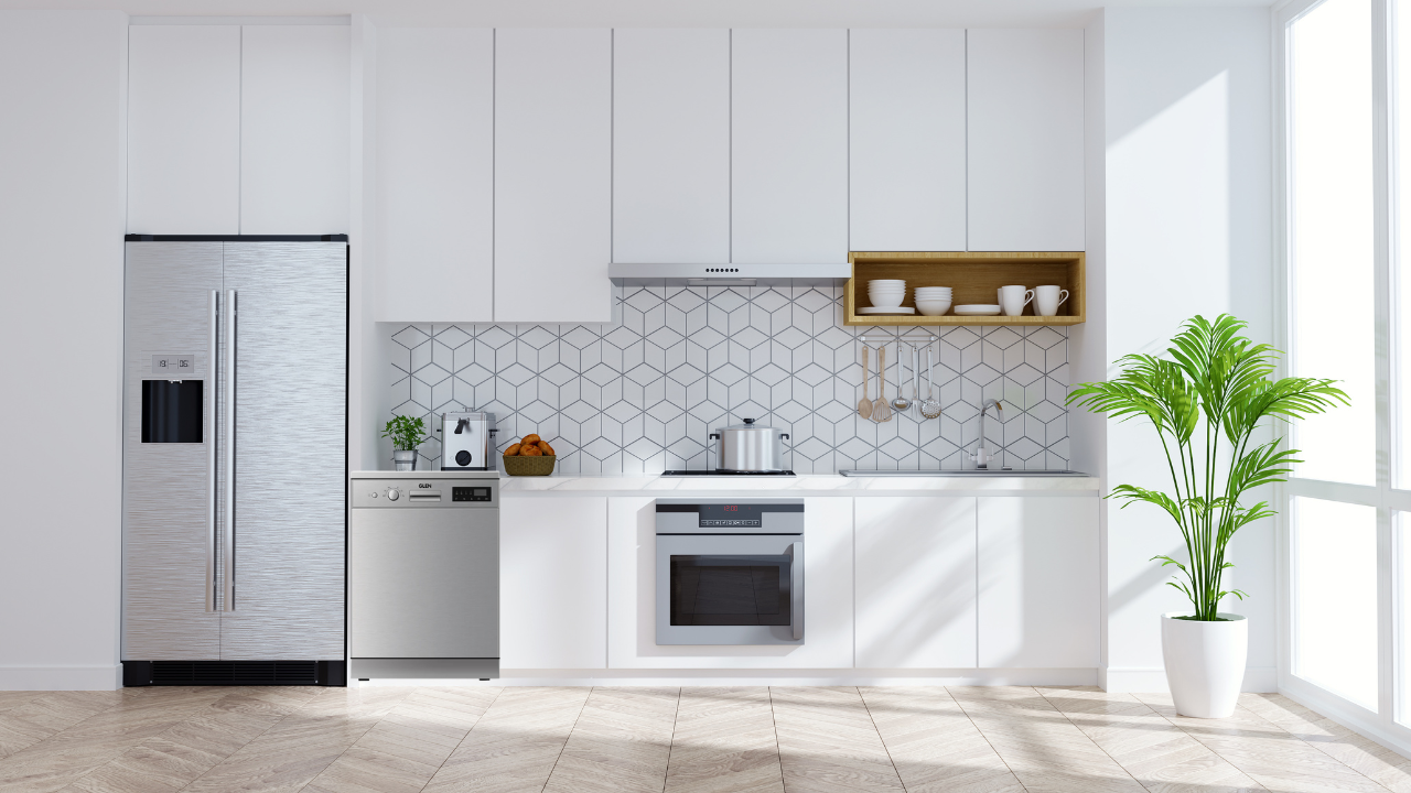 Dishwasher in a kitchen