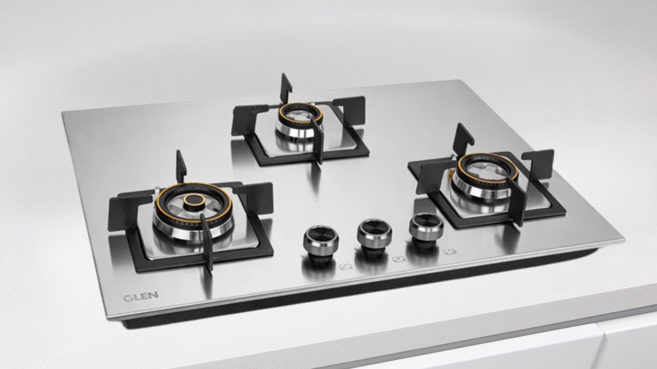 3 Burner stainless steel hob