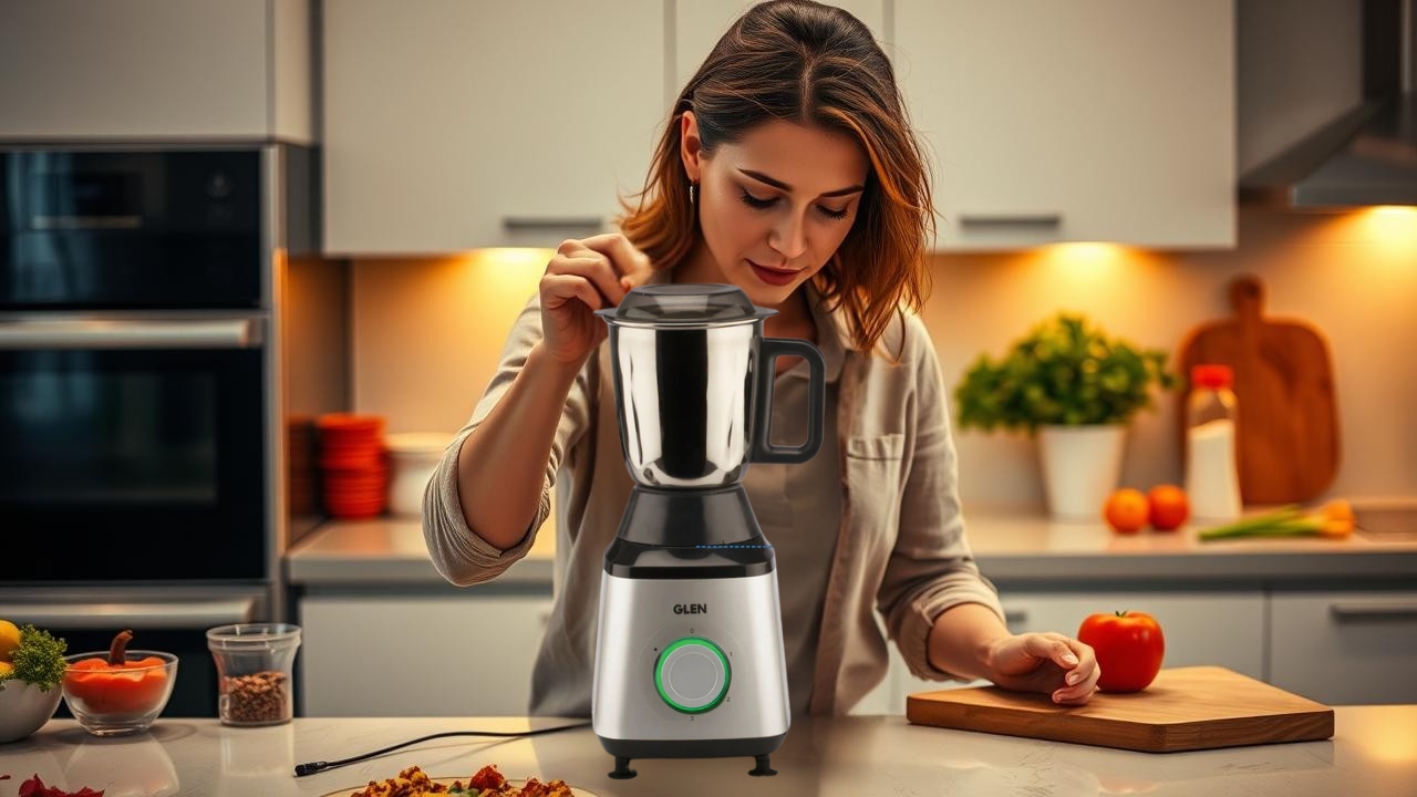 Grinding the Batter of dahi badai in a Mixer Grinder