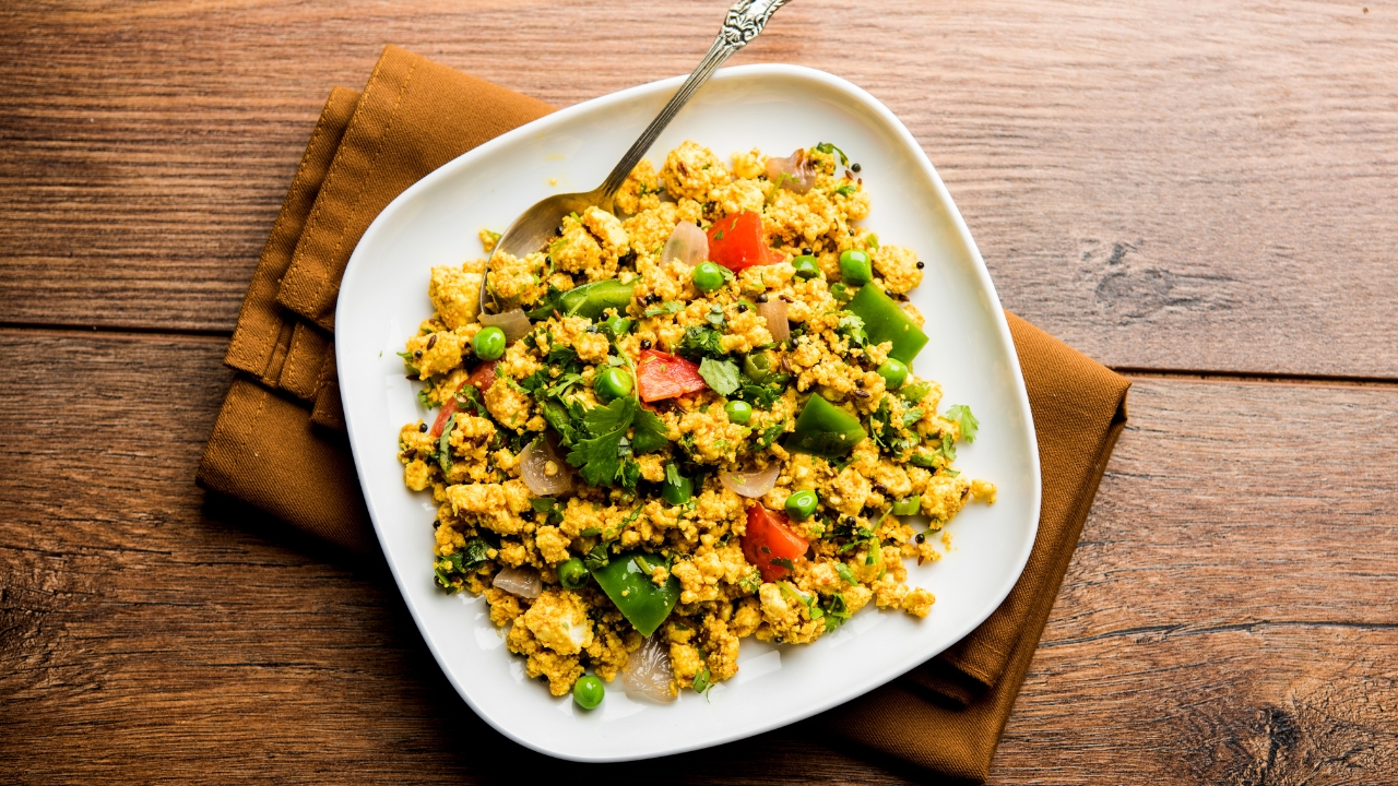 Paneer Bhurji dish