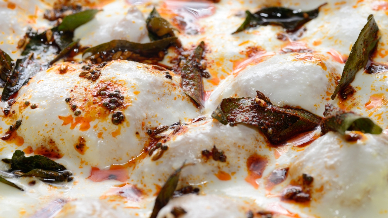 light and creamy texture of dahi vada