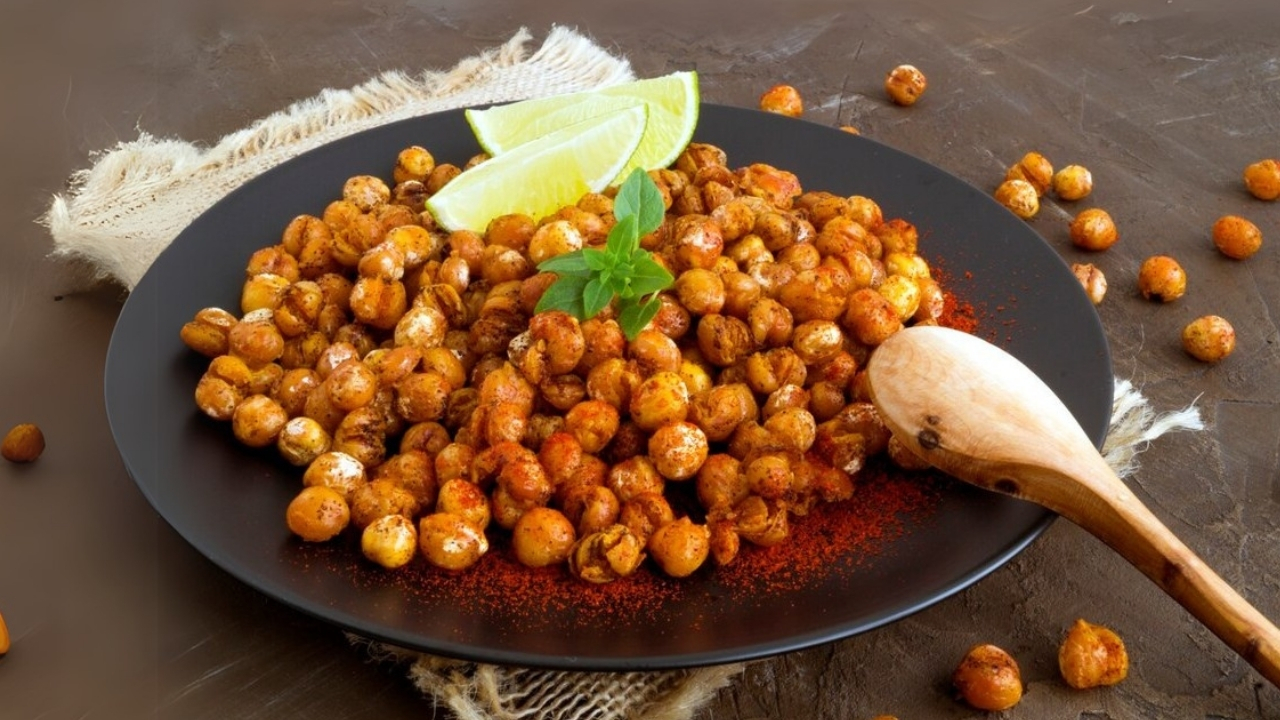 Roasting Masala Channa in OTG