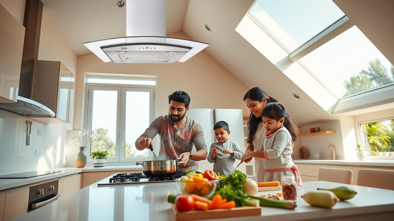 a family enjoying in kitchen