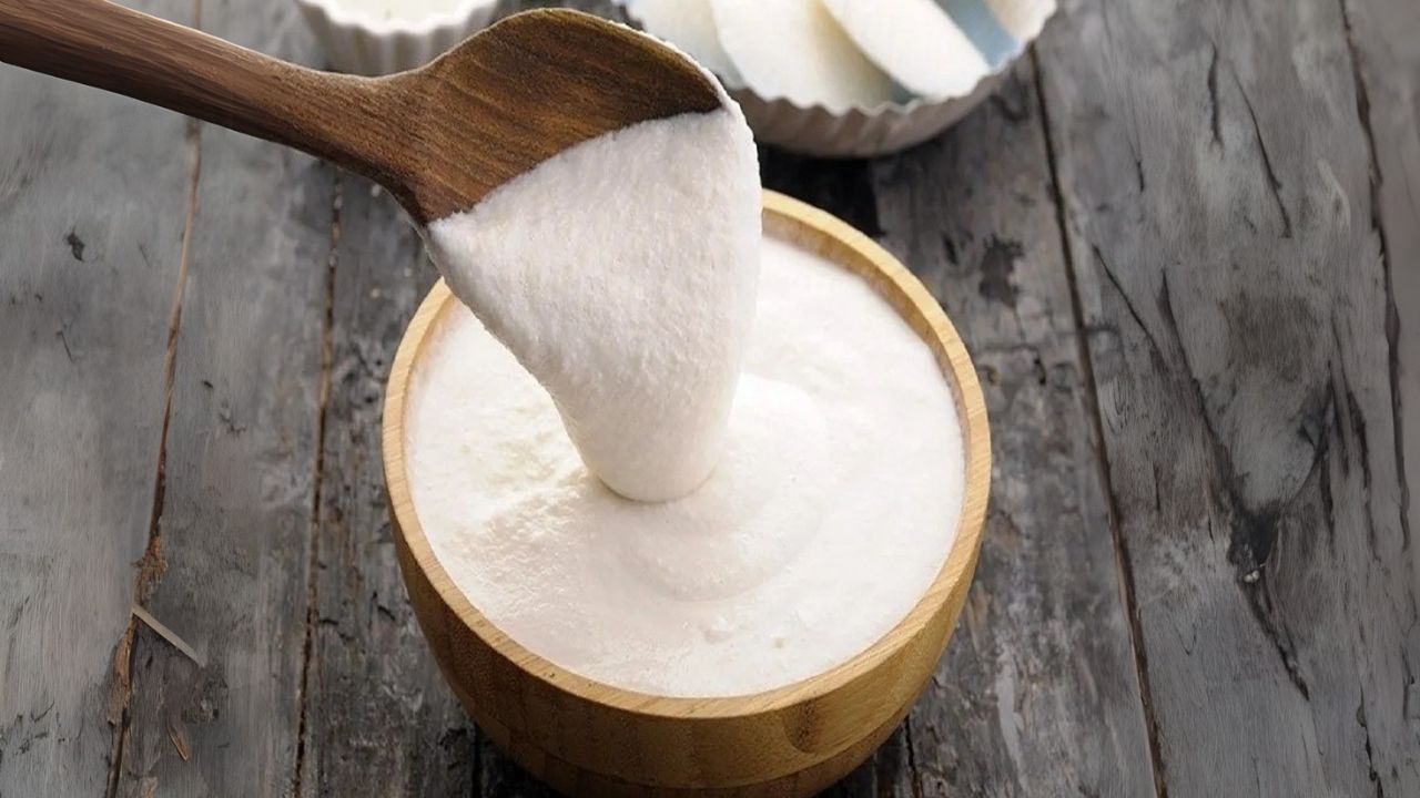 Making the batter of easy dosa recipe