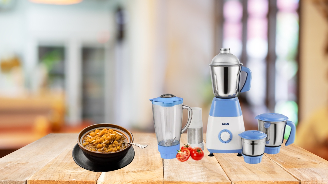 Mixer grinder & moong dal halwa