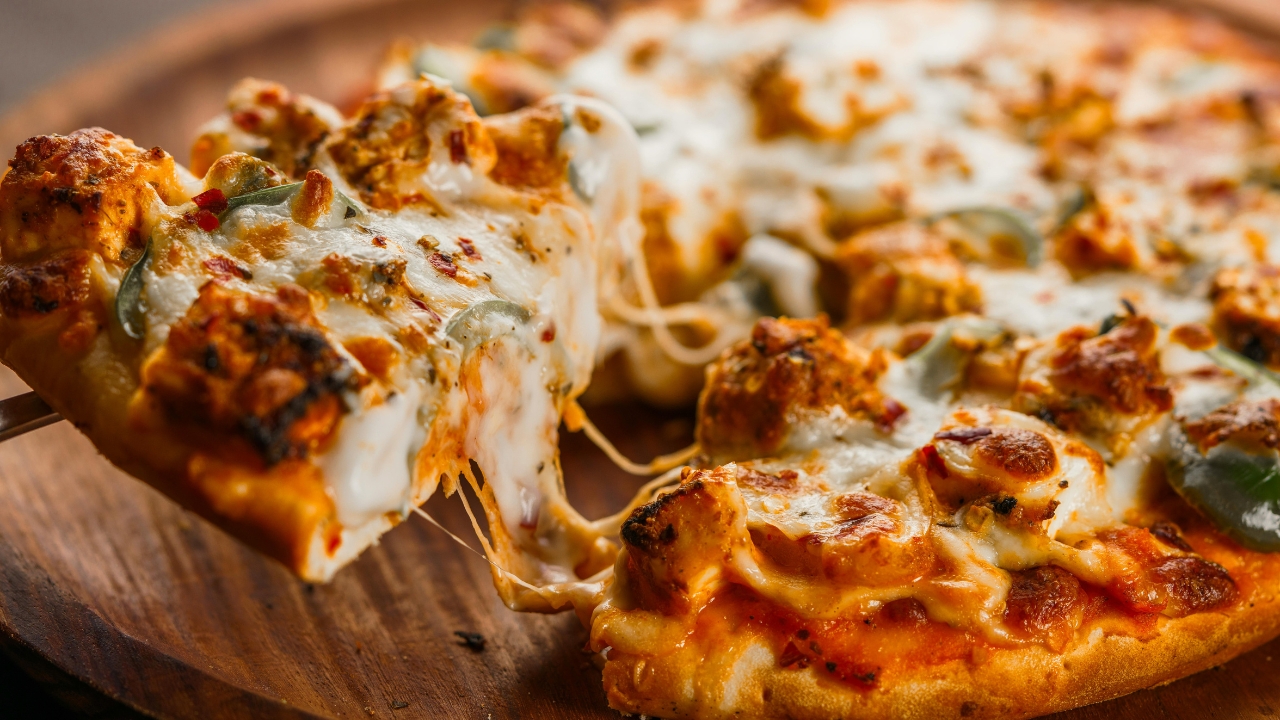 Pizza served to eat