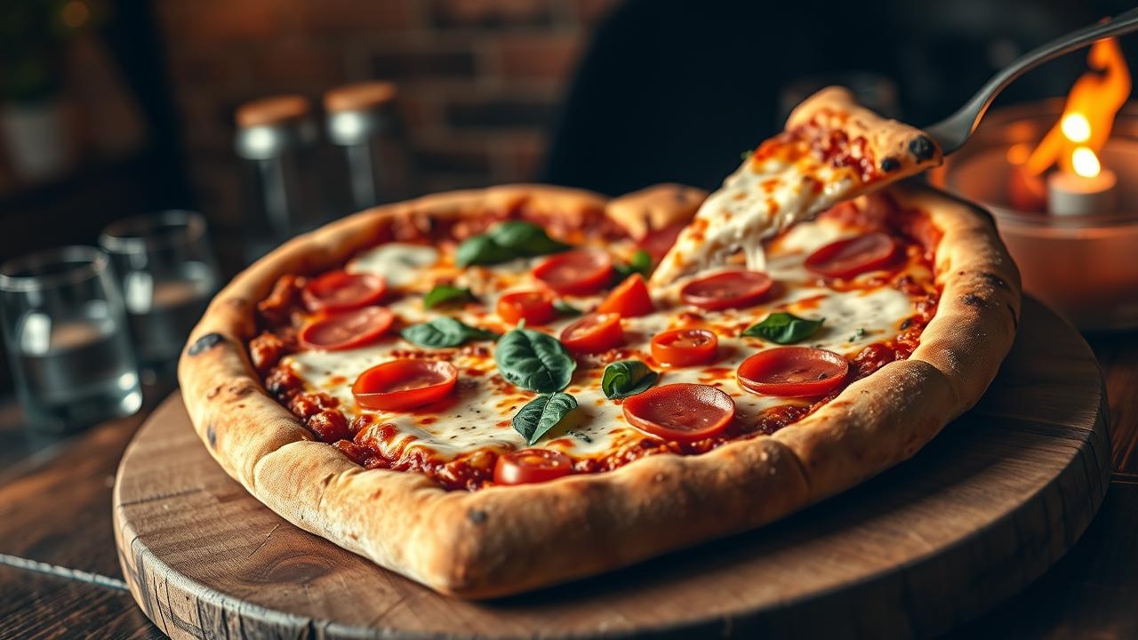 heart shaped pizza